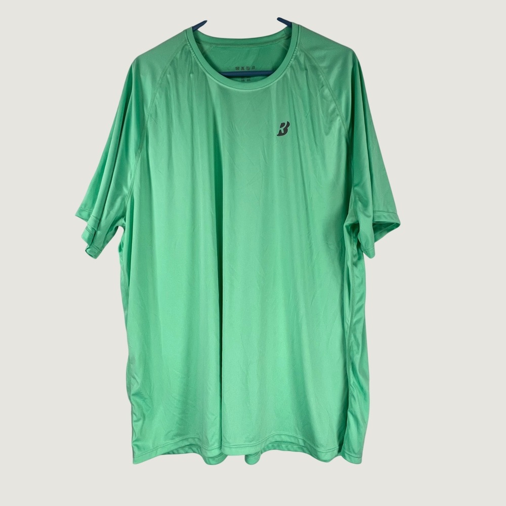 Roadbox Mens 3XL Mint Green Activewear Performance T-Shirt Short Sleeve Gym Top